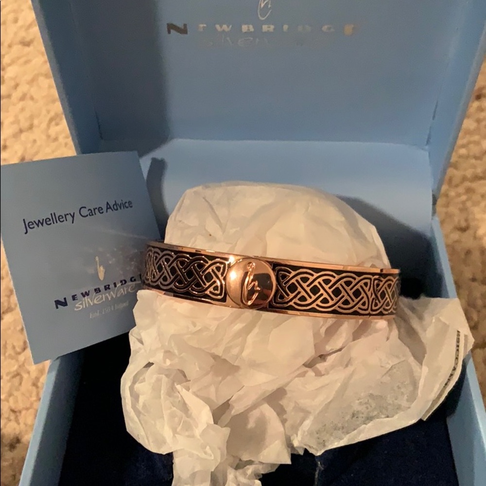 Newbridge rose gold celtic patterned bracelet